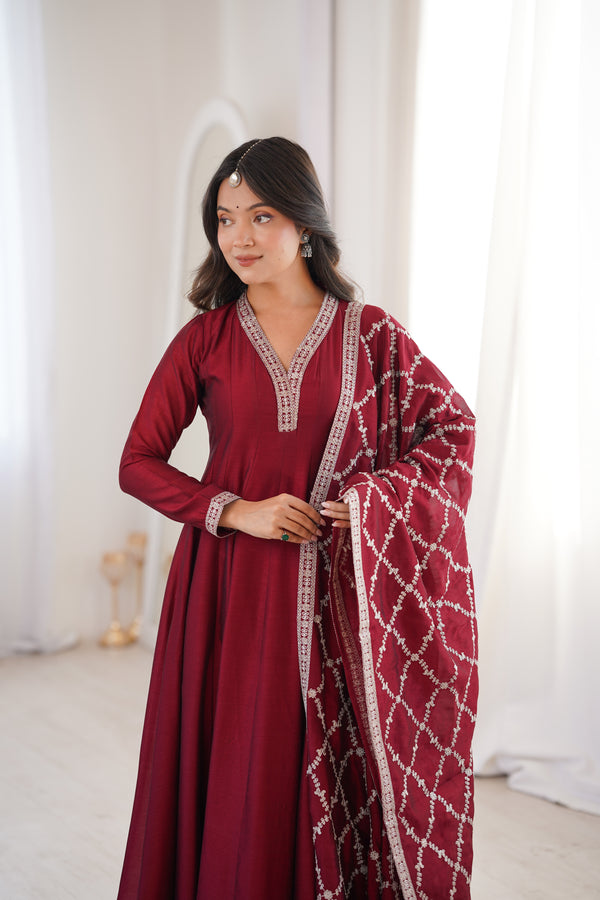 Grisha Dazy Kali Cut Anarkali Suit
