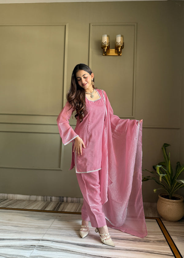 Meher Blush Pink Ethnic Farshi Suit