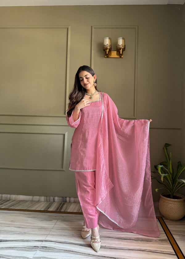 Meher Blush Pink Ethnic Farshi Suit
