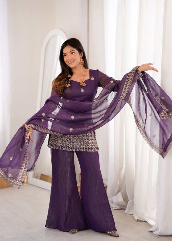 Alvira Premium Roman Silk Party Wear Suit