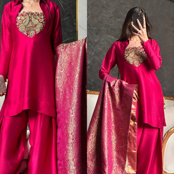 Zaina Malay Satin Silk Farshi Salwar Suit