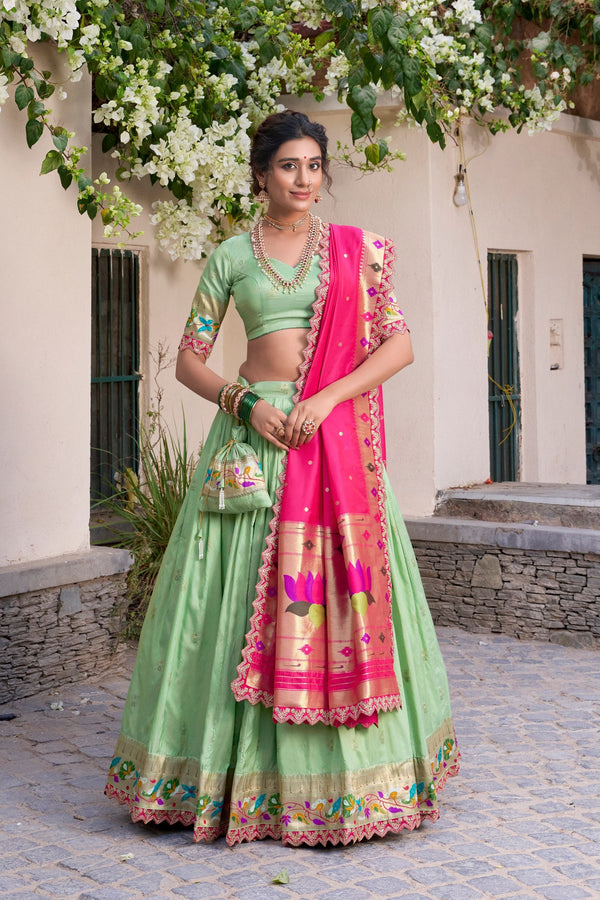 Gulbahaar Royale Vibrant Contrast Lehenga Choli Set