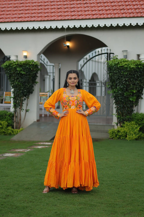 Naira Tiered Flair Anarkali Gown