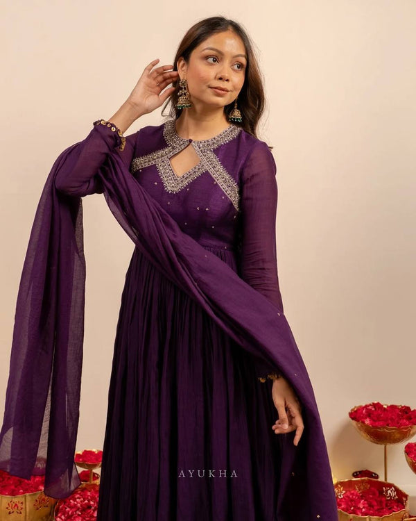 Hiwa Casual Crafted Anarkali Suit